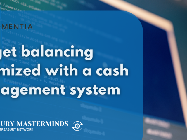 Target balancing optimized with a cash management system